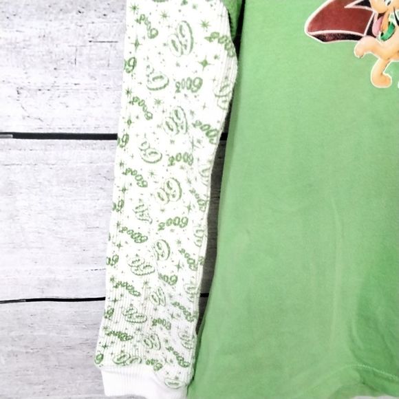 Disney Shirt Girl's Green 2009 Hooded Long Sleeve Logo  Size Large - Picture 3 of 9